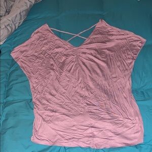 Oversized s crisscrossed top